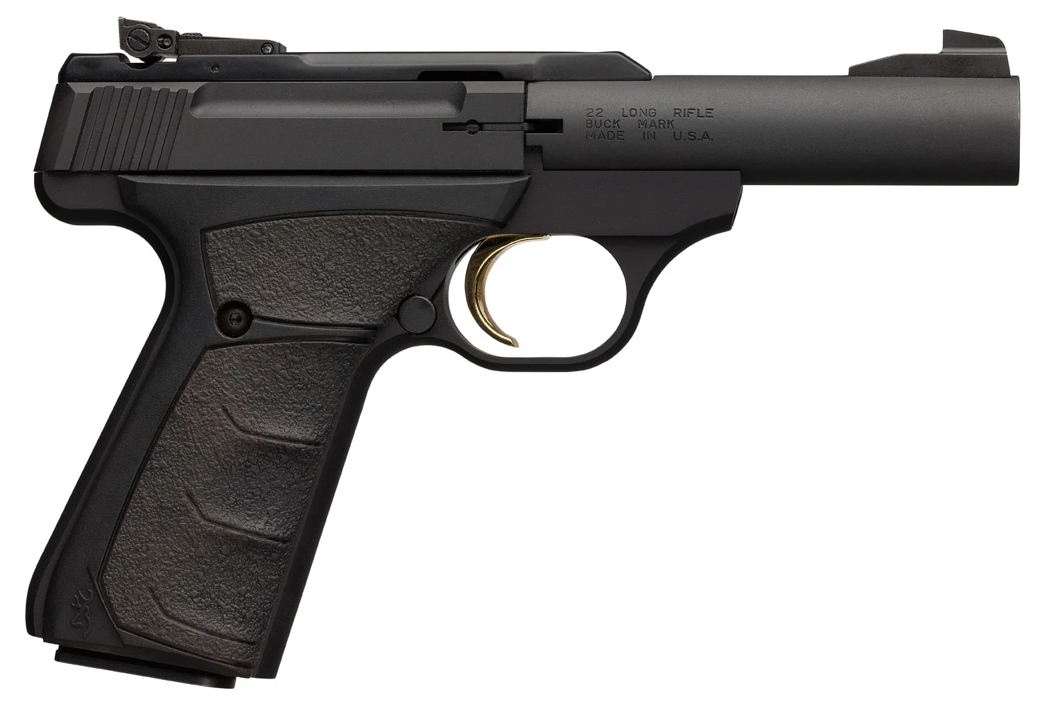 Browning Buck Mark Micro 22 LR 10+1 4" Matte Black Steel Bull Barrel, Matte Black Serrated Slide, Aluminum Frame, Black Ultragrip FX Grip, Ambidextrous