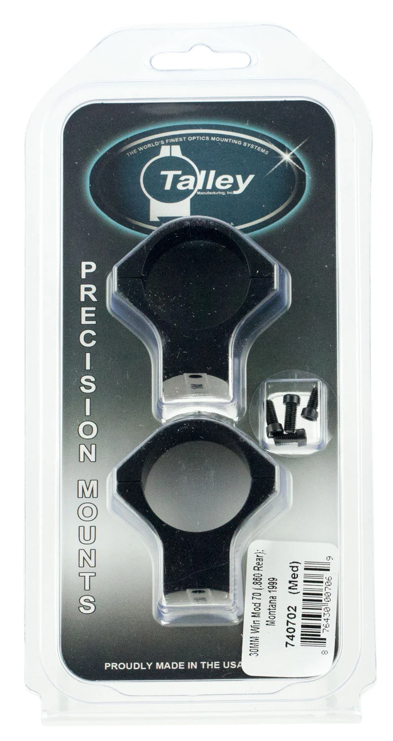 Talley 740702 Scope Mount/Ring Combo Black Anodized 30mm Tube Montana Rifle Company Model 1999 Medium Rings
