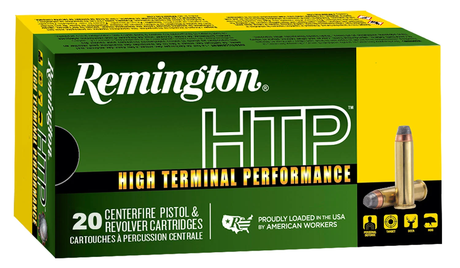 Remington Ammunition 21455 HTP 45ACP 230gr Jacketed Hollow Point 20 Per Box/25 Case