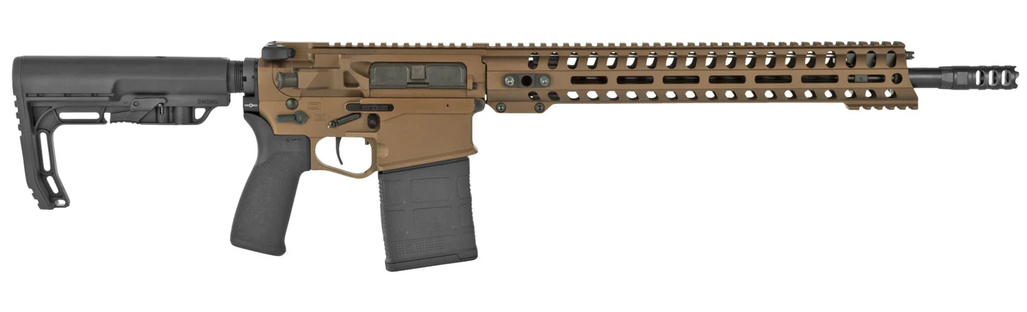 Patriot Ordnance Factory 01582 Revolution 308 Win,7.62x51mm NATO 16.50" 20+1 Bronze 6 Position MFT BMS Minimalist Stock