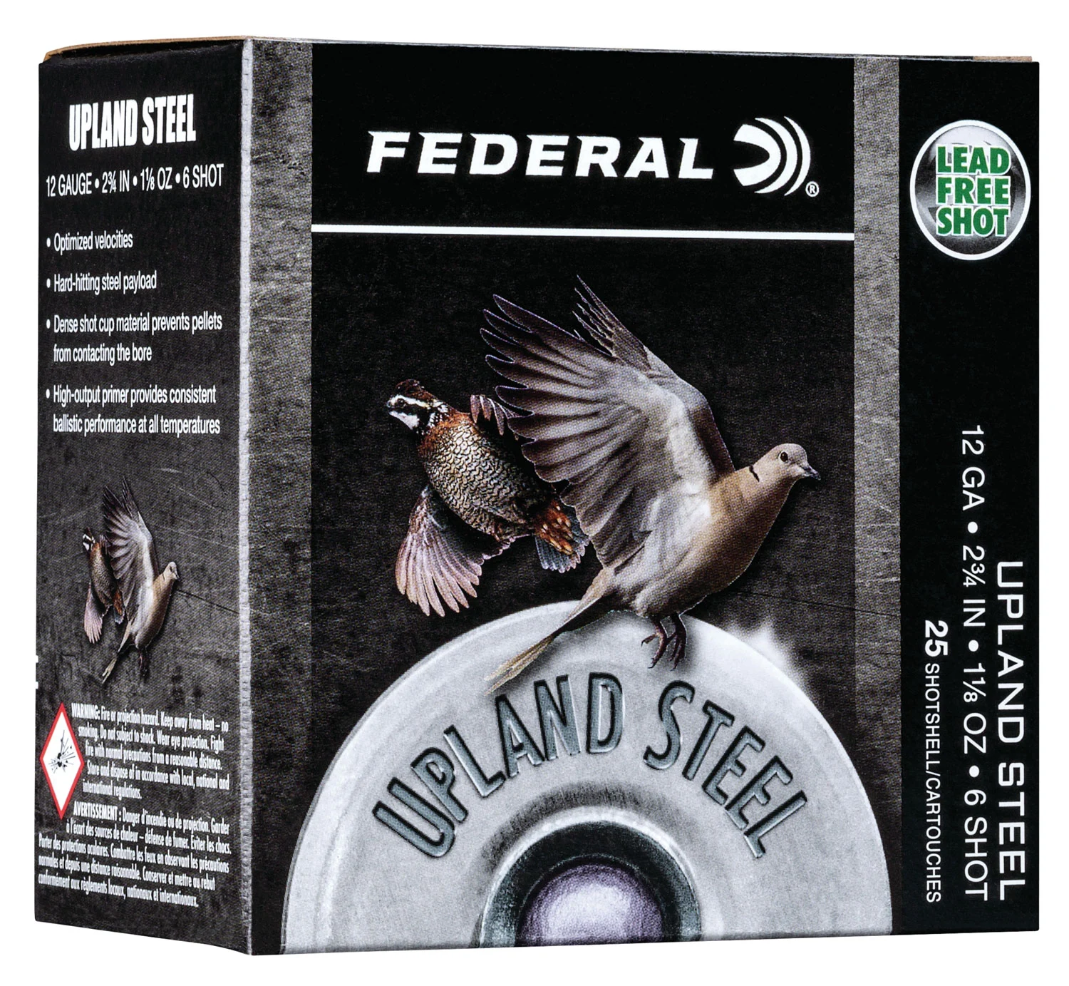 Federal USH126 Upland Field & Range 12Gauge 2.75" 1 1/8oz 6Shot 25 Per Box/10 Case