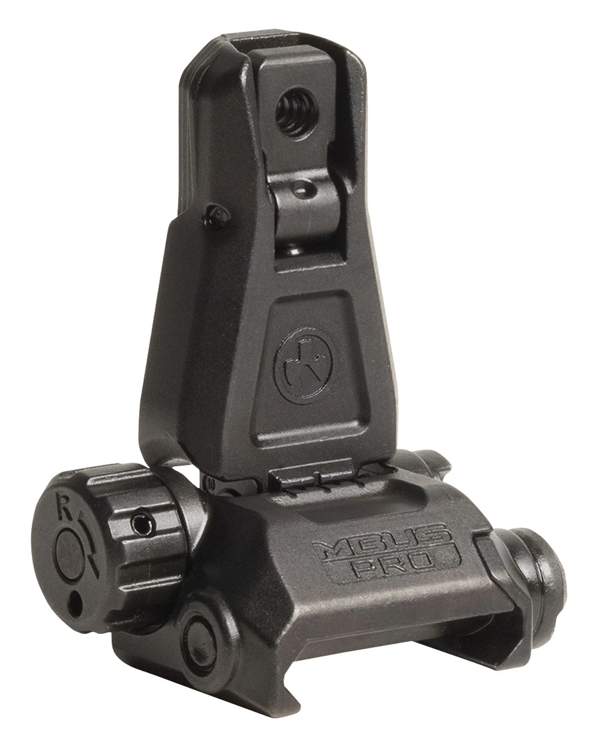 Magpul MAG276-BLK MBUS Pro Sight Rear QPQ Melonited Steel Construction for AR Platform