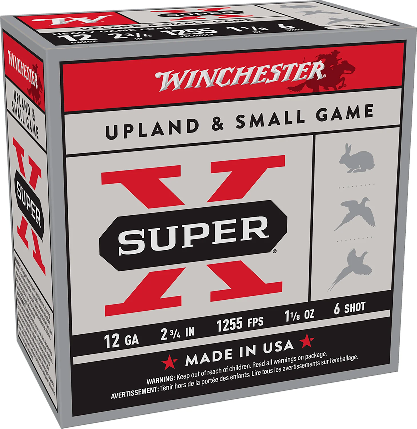 Winchester Ammo XU12H6 Super X Heavy Game Load 12Gauge 2.75" 1 1/8oz 6Shot 25 Per Box/10 Case