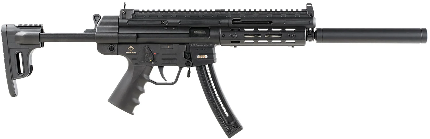 GSG GERGGSG1622ML GSG-16 Full Size 22 LR 22+1 16.25" Black Black Polymer Receiver Black Collapsible w/Storage Compartment Stock Right Hand