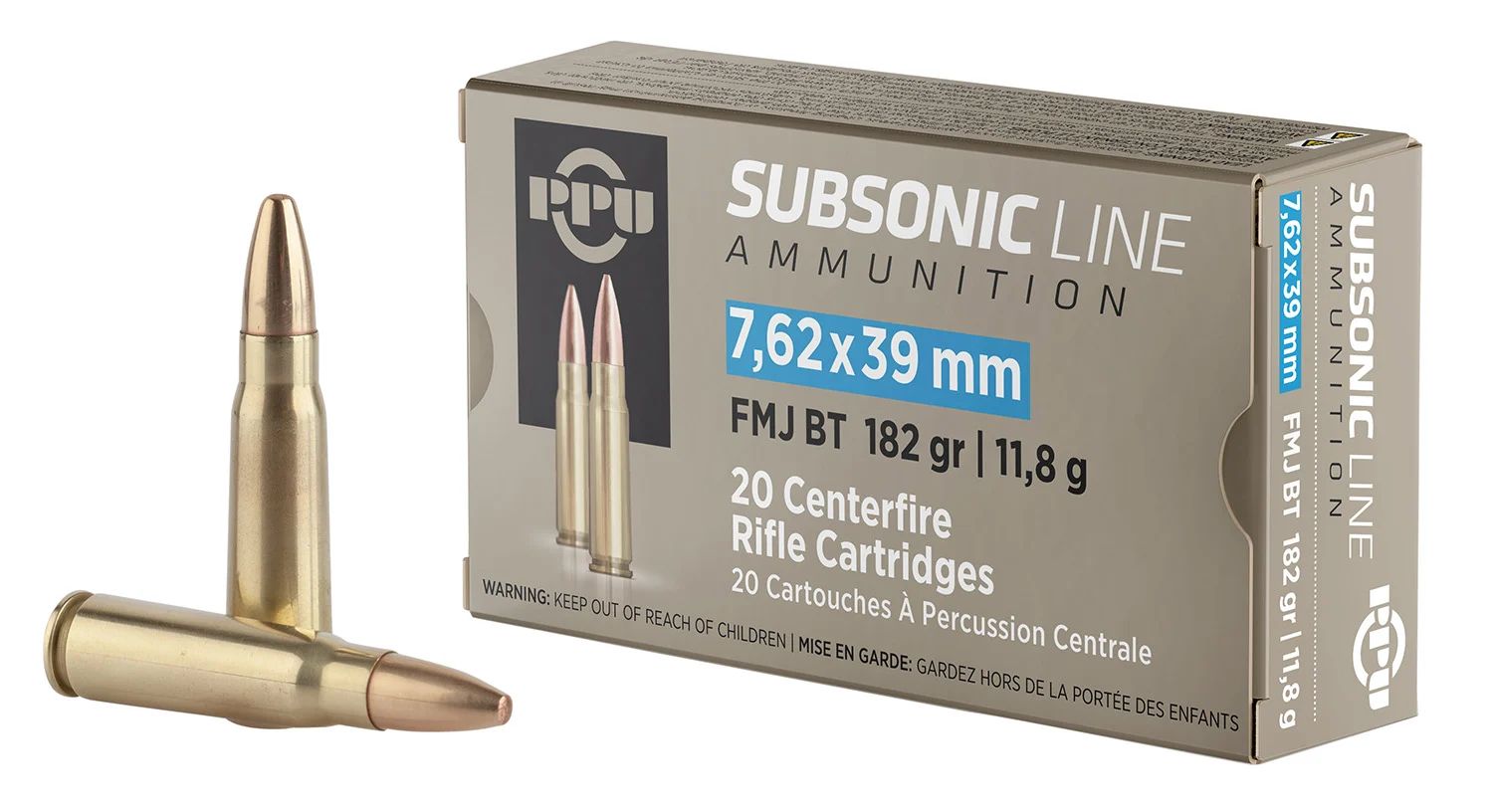 TRZ Trading 7.62x39 182gr SUBSONIC – 20rd