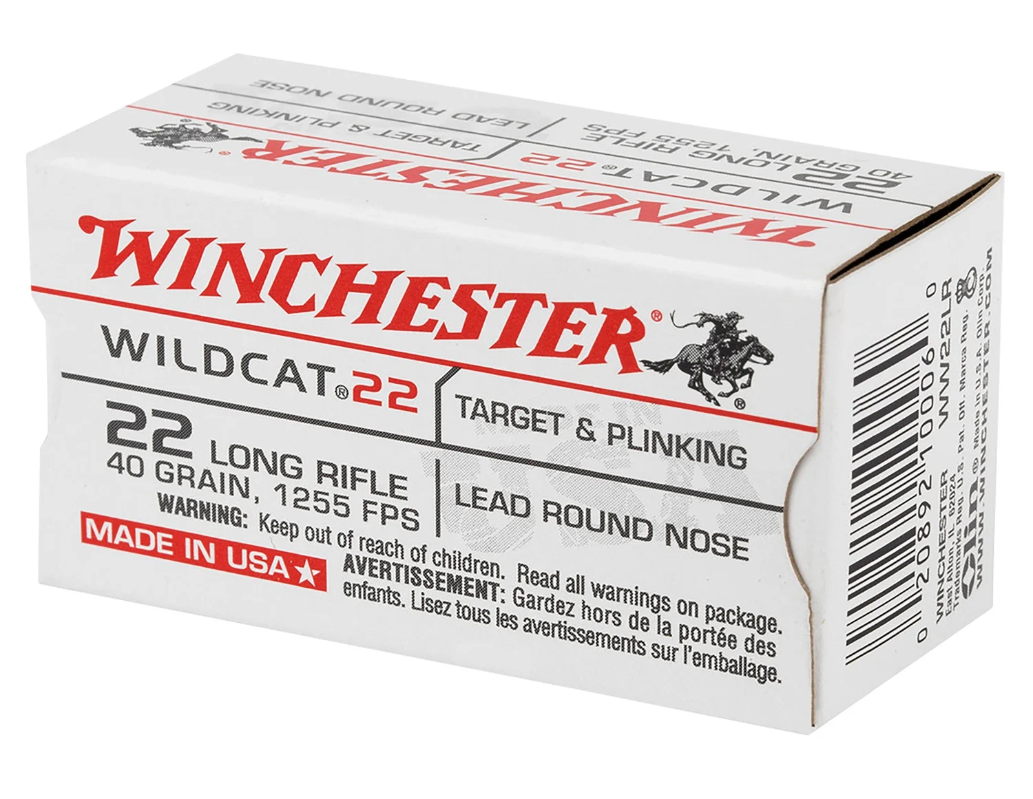 Winchester Ammo USA22LR USA Wildcat 22LR 40gr Lead Round Nose 5000rds *Sold by the case - Winchester