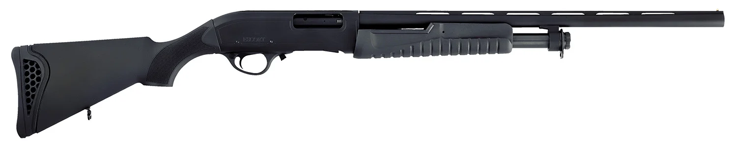 Escort HEFH2022051Y Field Hunter Youth 20 Gauge Pump 3" 4+1 22" Black Chrome Vent Rib Barrel, Black Anodized Grooved Aluminum Receiver, Fixed Black Synthetic Stock, Right Hand