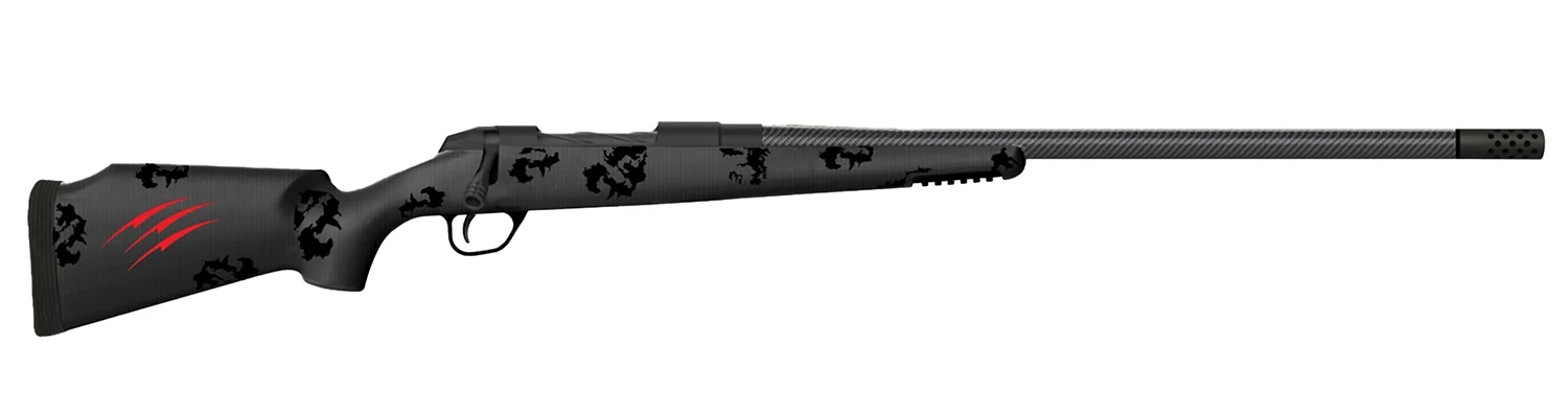 Fierce Firearms FCTRG28NOS26BBO CT Rage 28 Nosler Caliber with 3+1 Capacity, 26" Caron Fiber Barrel, Black Cerakote Metal Finish & Blackout Camo Fixed Fierce Tech C3 Stock, Right Hand (Full Size)
