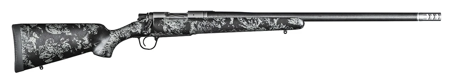 Christensen Arms 8010613300 Ridgeline FFT 6.5 Creedmoor 4+1 20" Carbon Fiber/Threaded Barrel, Stainless Steel, Black with Gray Accents Stock