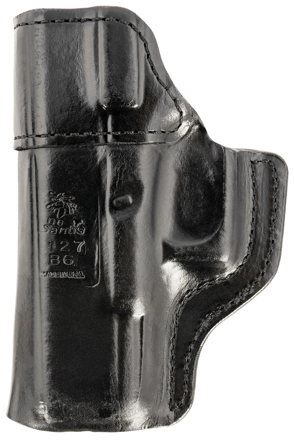 DeSantis Gunhide 127BAB6Z0 Inside Heat IWB Black Leather Belt Clip Fits Glock 19/19 Gen 5/19X/23/32/45 Right Hand