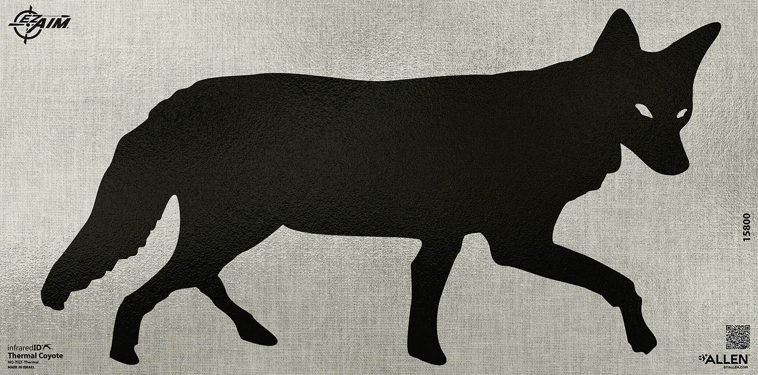 EZ-Aim 15800 Coyote Adhesive Thermal ID Paper 24" x 12" Black/Gray