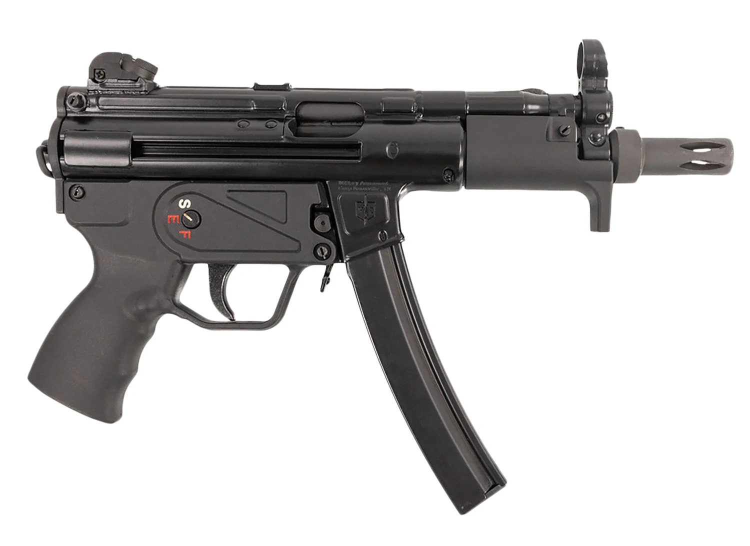 MAC 12750005 5K 9mm Luger 30+1 5.80" Black Phosphate Steel Threaded Barrel, Black Phosphate Optics Ready Receiver/Frame, Black Grip, Ambidextrous