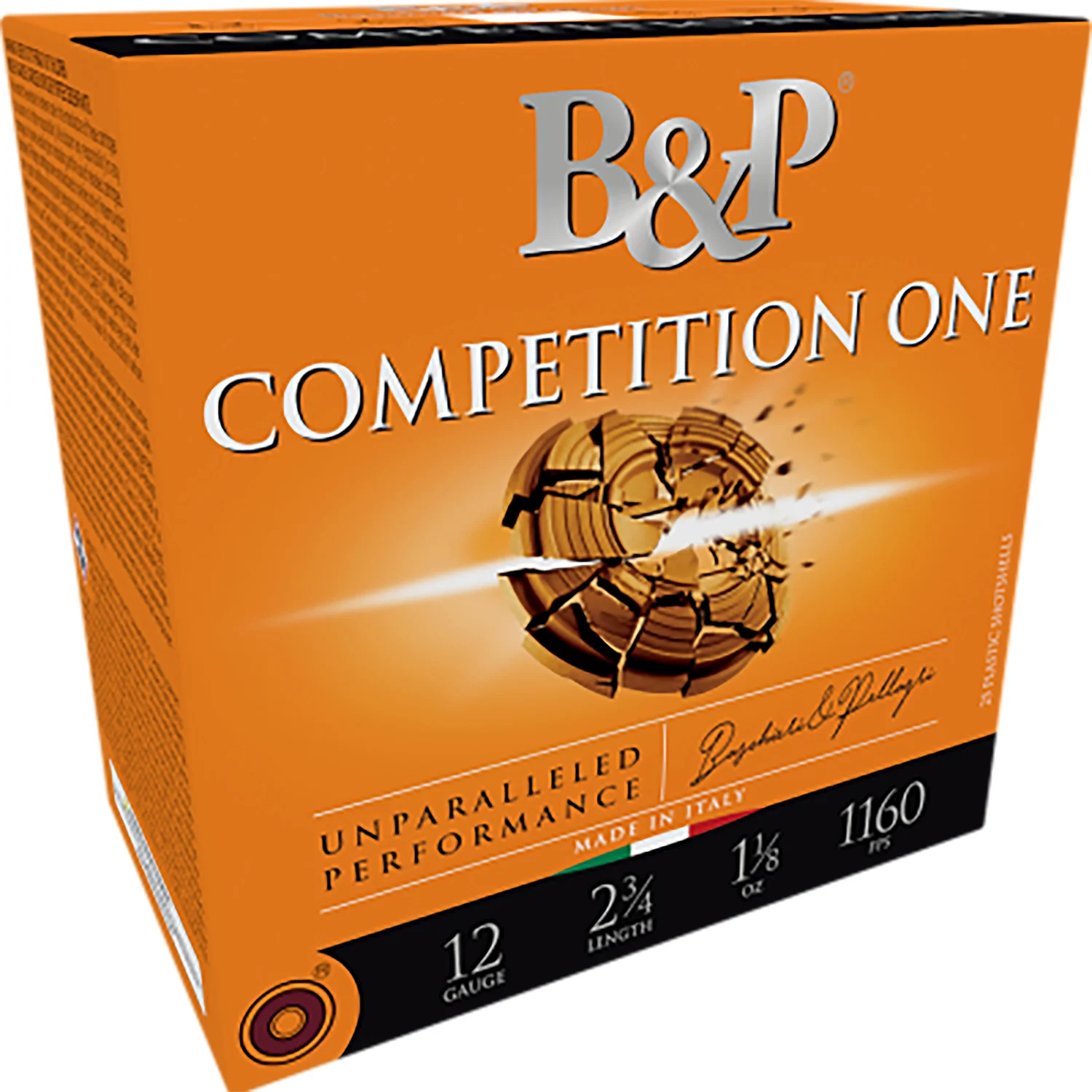 B&p Ammunition 12B18CP8 Competition One 12Gauge 2.75" 1 1/8oz 8Shot 25 Per Box/10 Case
