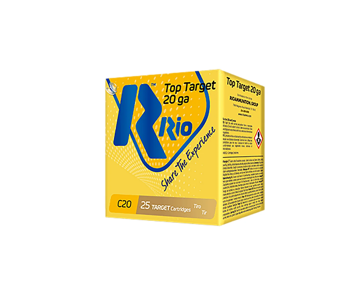 Rio Ammunition TT2075 Top Target 20Gauge 2.75" 7/8oz 7.5Shot 25 Per Box/10 Case