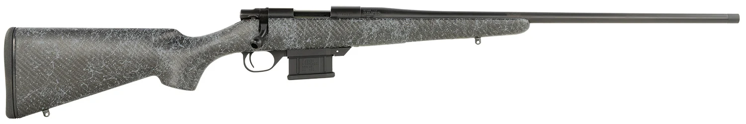 Howa HCBN6ARCGW 1500 Carbon Stalker Full Size 6mm ARC 10+1 22" Blued Steel Threaded Barrel, Blued Drilled & Tapped Steel Receiver, Fixed Stocky's Black Carbon Fiber w/Gray Webbing Stock, Right Hand