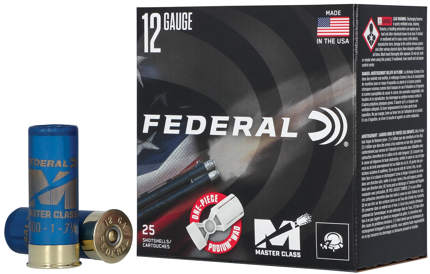 Federal MC12HC8 Master Class 12Gauge 2.75" 1 1/8oz 8Shot 25 Per Box/10 Case
