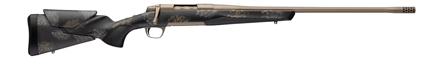 Browning 036142229 X-Bolt 2 Speed HD Full Size 300 Win Mag 3+1 26" Smoked Bronze Cerakote Fluted Threaded Barrel, Smoked Bronze Cerakote Steel Drilled & Tapped Receiver, Bronze/Gray Camo w/Black Overm - Browning