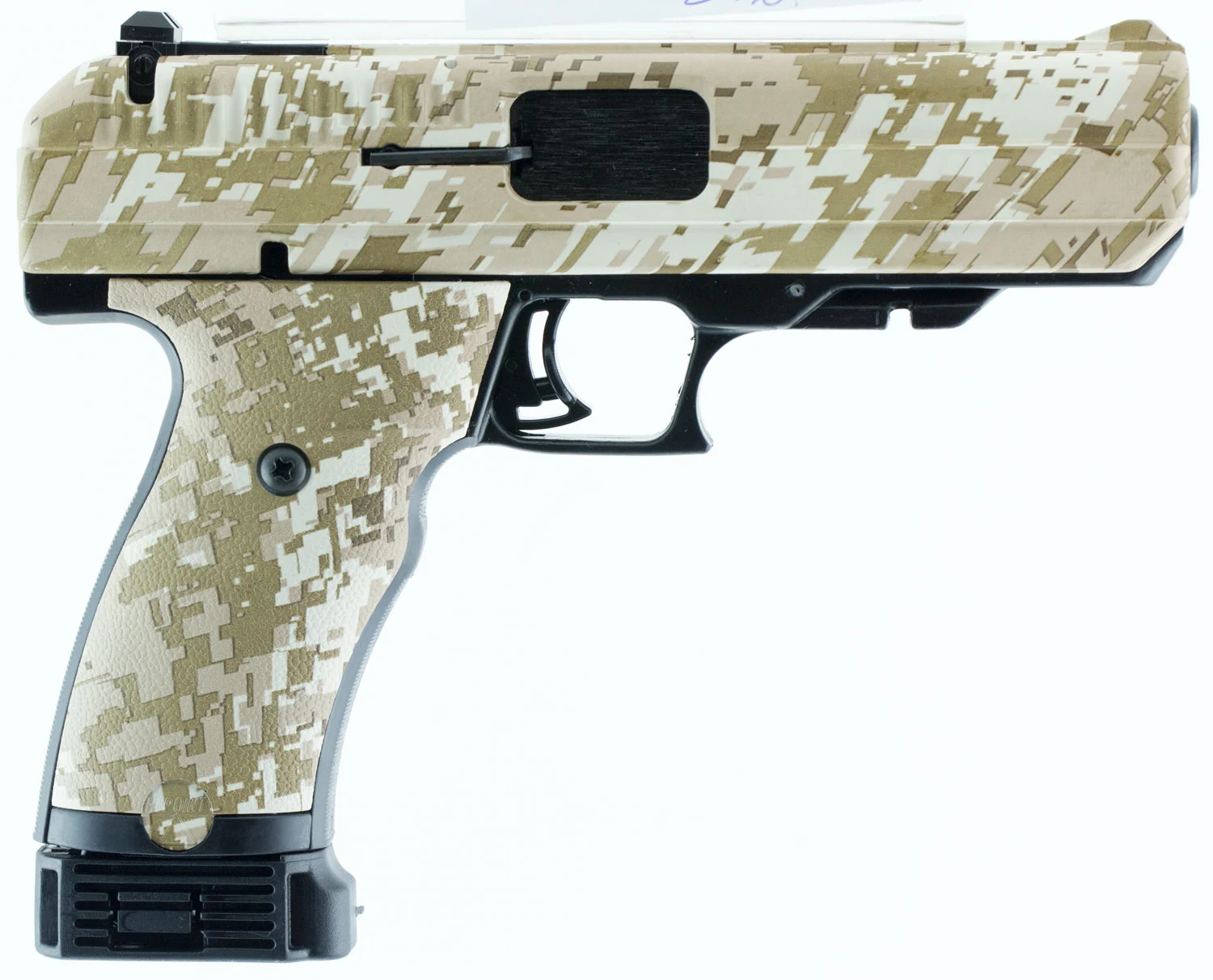 Hi-Point 34010DD JCP 40 S&W 10+1, 4.50" Black Steel Barrel, Hydro-Dipped Digital Desert Camo Serrated Steel Slide, Hydro-Dipped Digital Desert Camo Polymer Frame w/Picatinny Rail & Grip