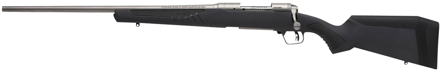 Savage Arms 57058 110 Storm Full Size 7mm Rem 3+1 24" Matte Button-Rifled Barrel, Matte Drilled & Tapped Stainless Steel Receiver, AccuStock Matte Gray Synthetic Stock, Left Hand