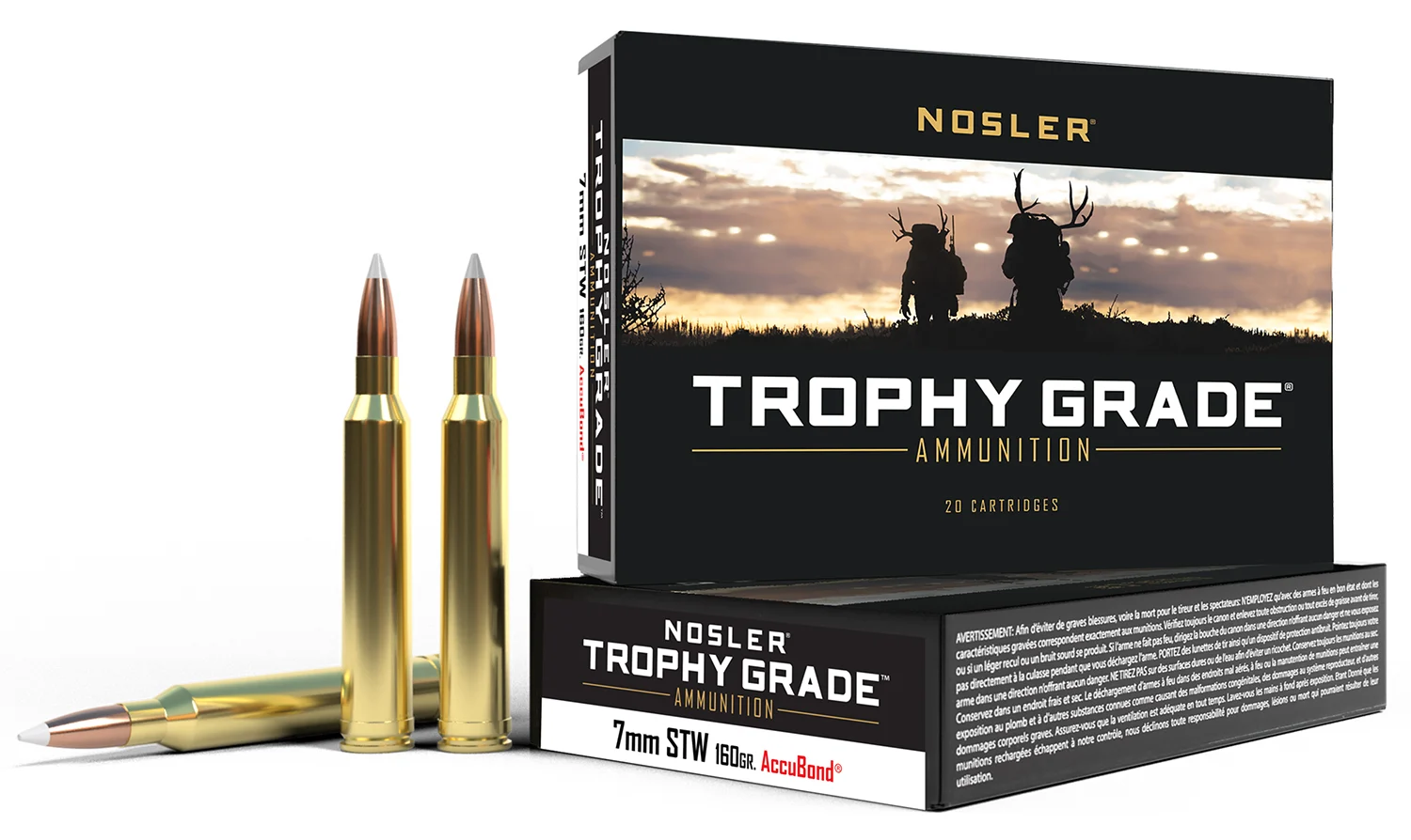 Nosler 60047 Trophy Grade 7mmSTW 160gr Nosler AccuBond 20 Per Box/10 Case