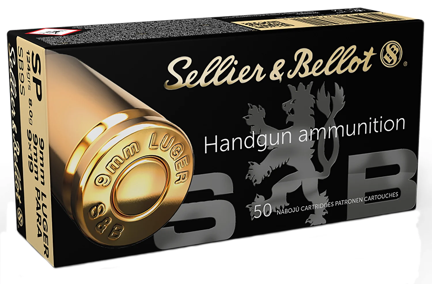 Sellier & Bellot SB9S Handgun  9mmLuger 124gr Soft Point 50 Per Box/20 Case - Mag-Tech/Sellier- Bellot