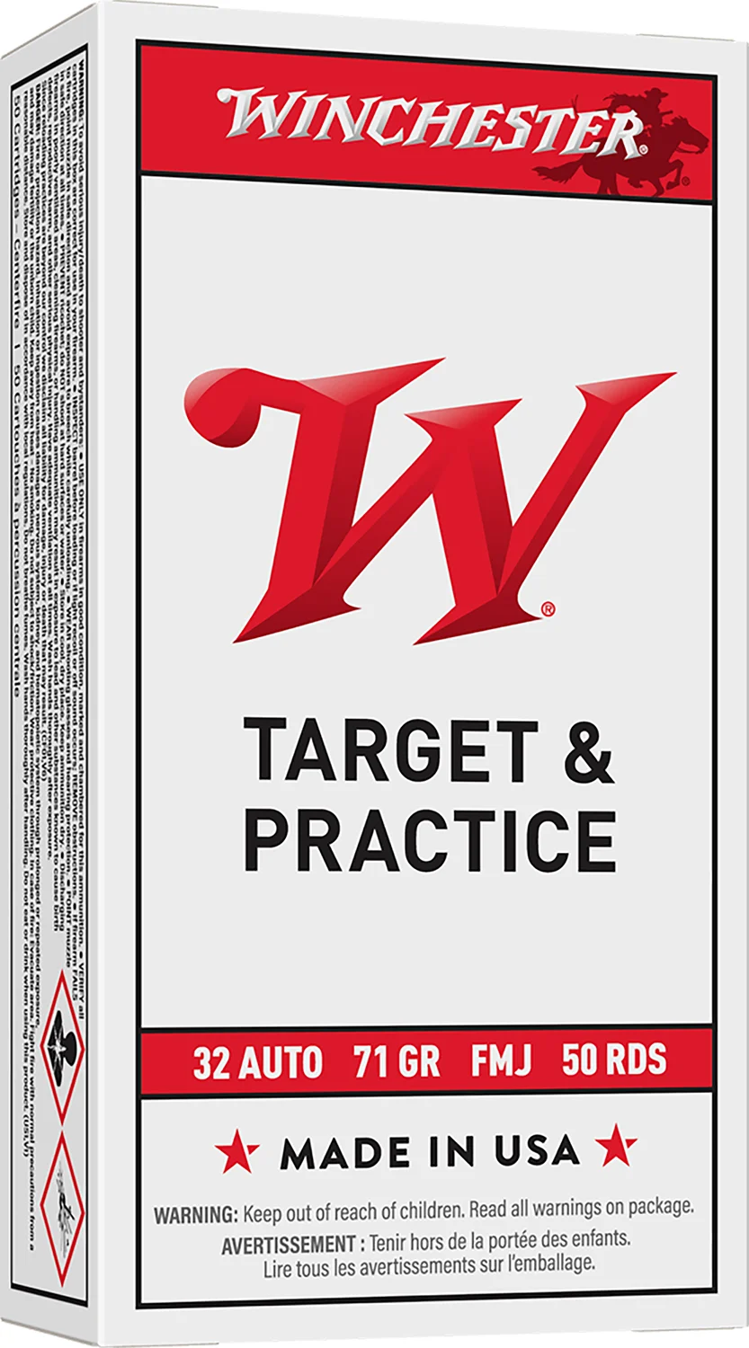 Winchester Ammo Q4255 USA 32ACP 71gr Full Metal Jacket 50 Per Box/10 Case