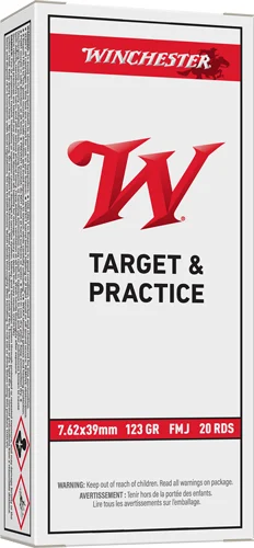 WINCHESTER USA 7.62X39 123GR - FMJ 20RD 10BX/CS
