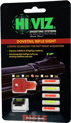 HIVIZ RIFLE FRONT SIGHT FOR - 3/8" DOVETAIL .380" - Image 2