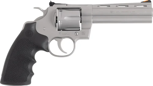COLT PYTHON 357MAG 5" 6RD - MATTE STAINLESS HOGUE GRIPS