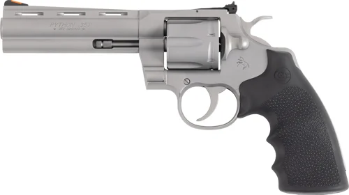 COLT PYTHON 357MAG 5" 6RD - MATTE STAINLESS HOGUE GRIPS - Image 2