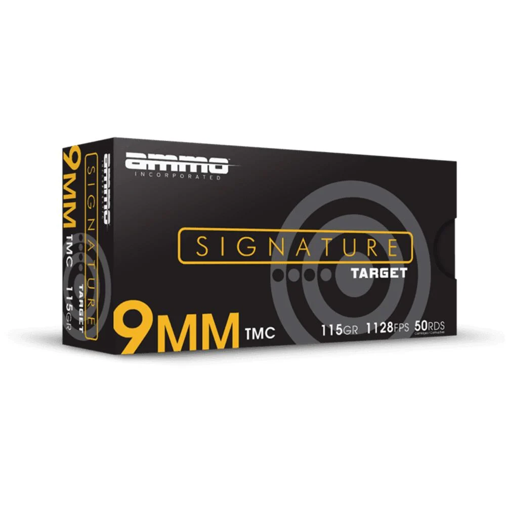 Ammo Inc Signature Handgun Ammunition 9mm Luger 115gr TMJ 1180 fps 50/ct - Ammo Inc