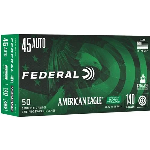 Federal American Eagle IRT Lead Free Handgun Ammunition .45 ACP 140gr FMJ 50/ct - Federal Ammunition