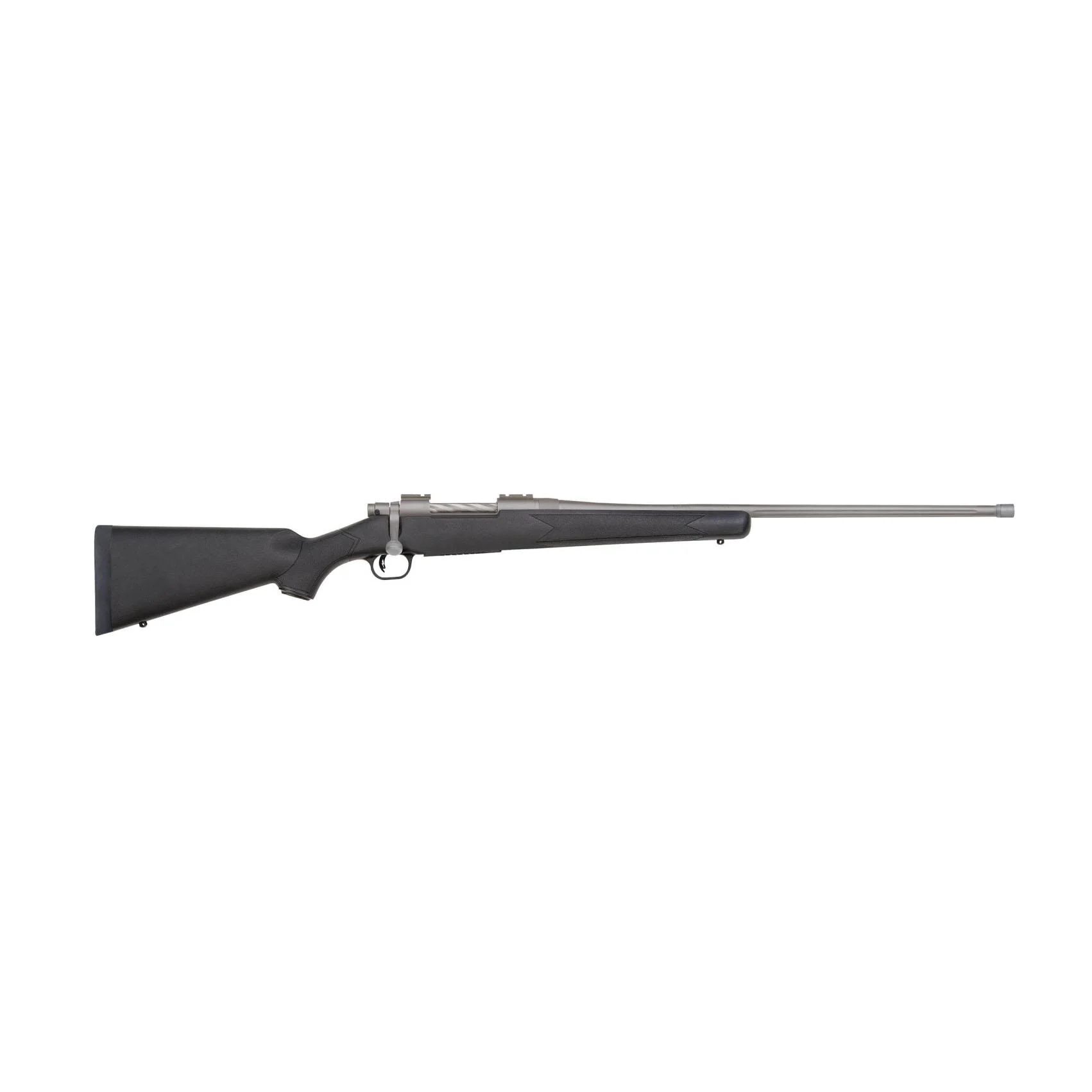 Mossberg Patriot Stainless Cerakote Rife 7mm PRC 3rd Capacity 24'' Threaded Barrel Black Synthetic Stock