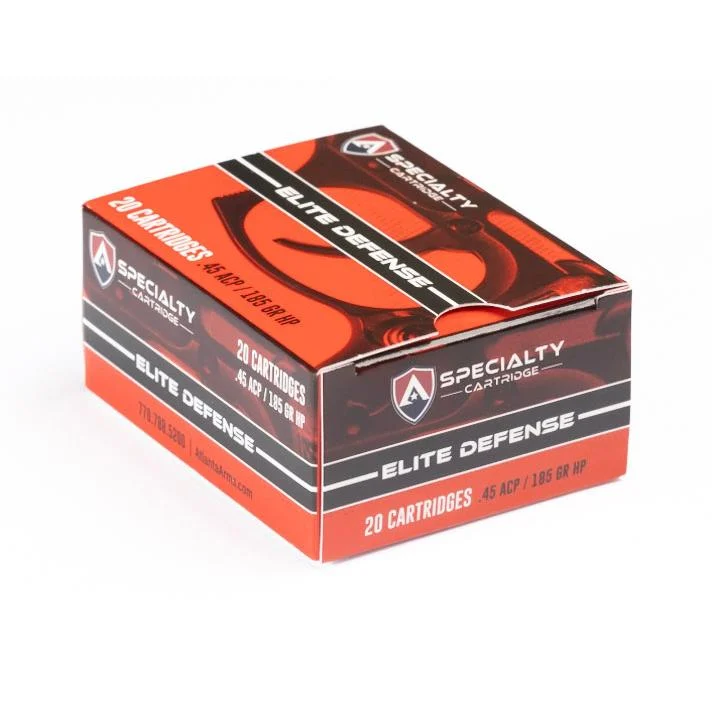 Atlanta Arms Elite Defense Handgun Ammunition .45 Auto 185gr JHP 975 fps 20/ct - Atl Arms/ Specialty Cartridge Inc DBA ACME
