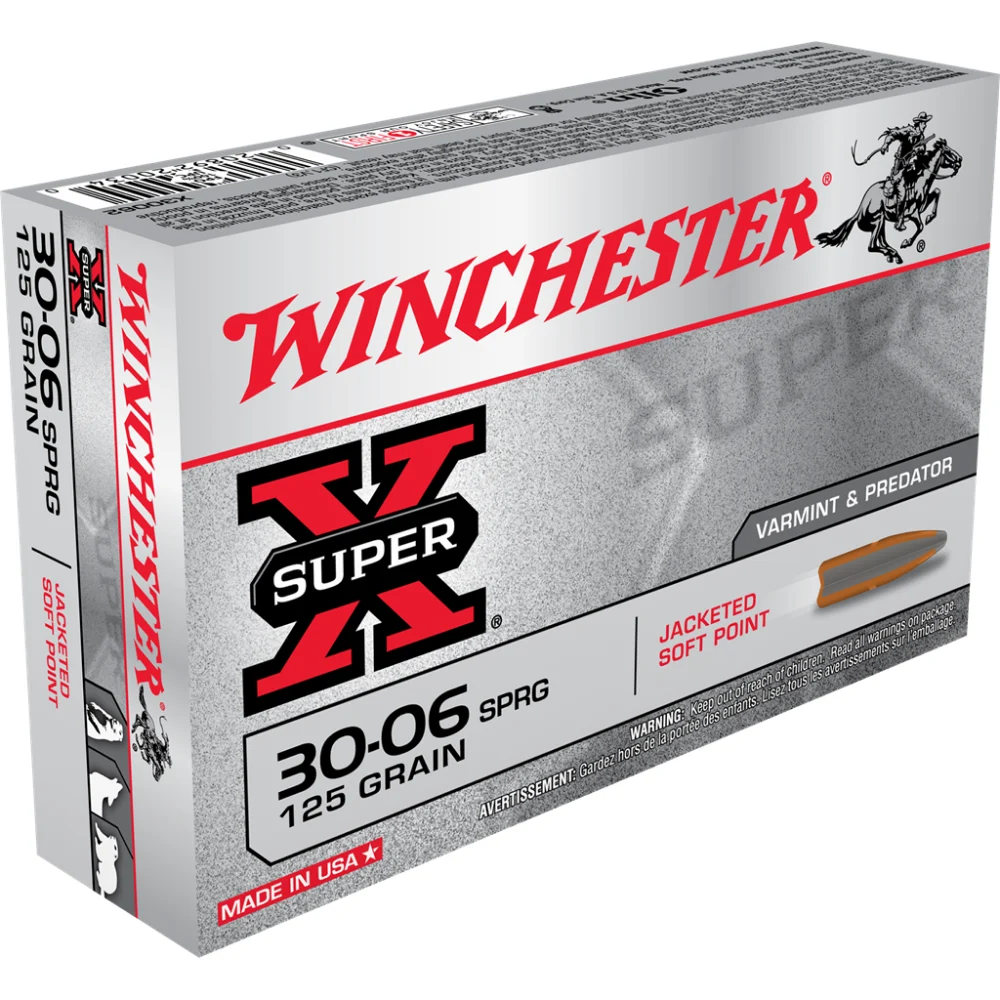 Winchester Super-X Rifle Ammunition .30-06 Sprg 125 gr. PSP 3140 fps 20/ct