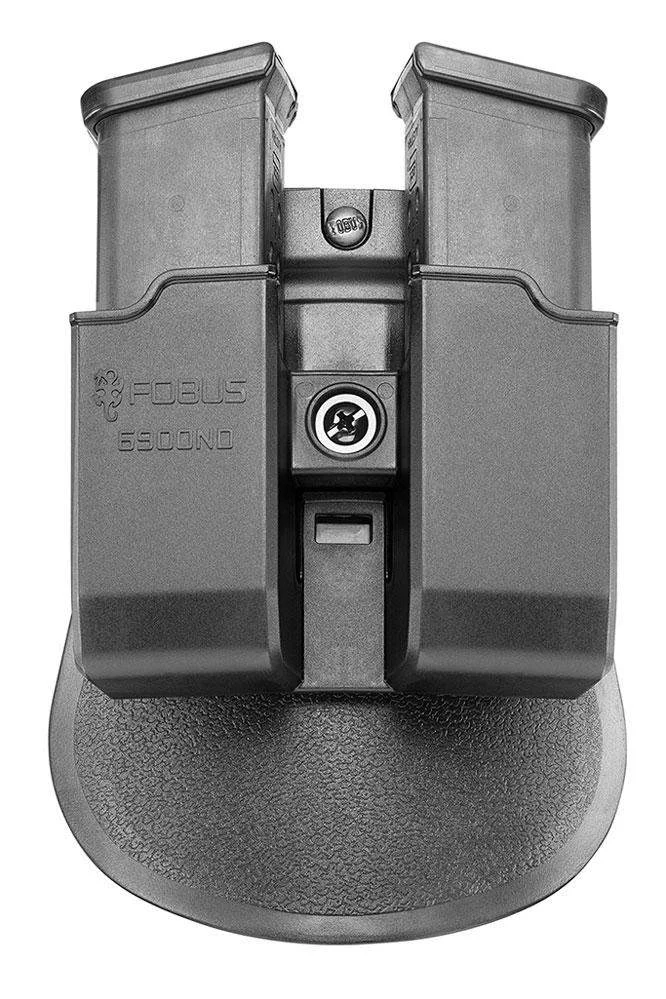DOUBLE MAG POUCH FOR GLOCK/H&K 9/40 w/ tension screw & speed side cut