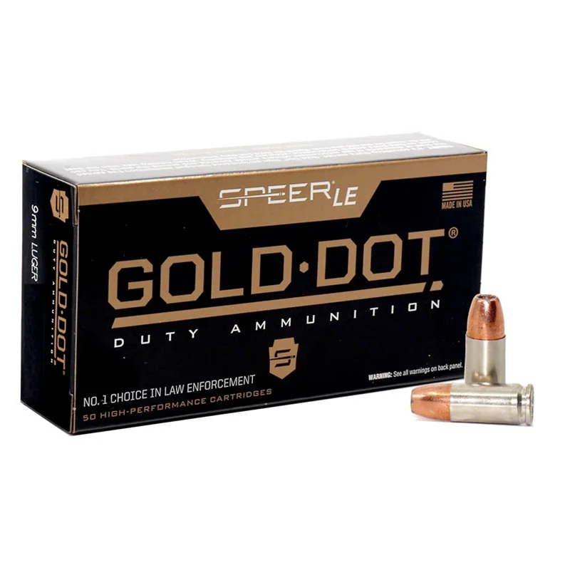 CCI GOLD DOT 9MM 115GR GDHP 50RD BX 1000RD CASE - Speer