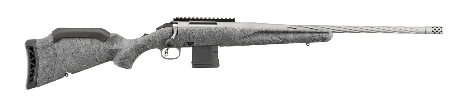 RUGER AMERICAN G2 223REM 20" SPIRAL FLUTD GRAY SPLATTER 10RD
