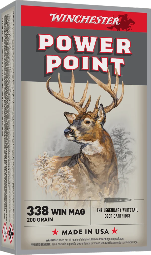 WINCHESTER SUPER X POWER POINT 338 WIN MAG 200GR PP 20RD BX 200RD CASE