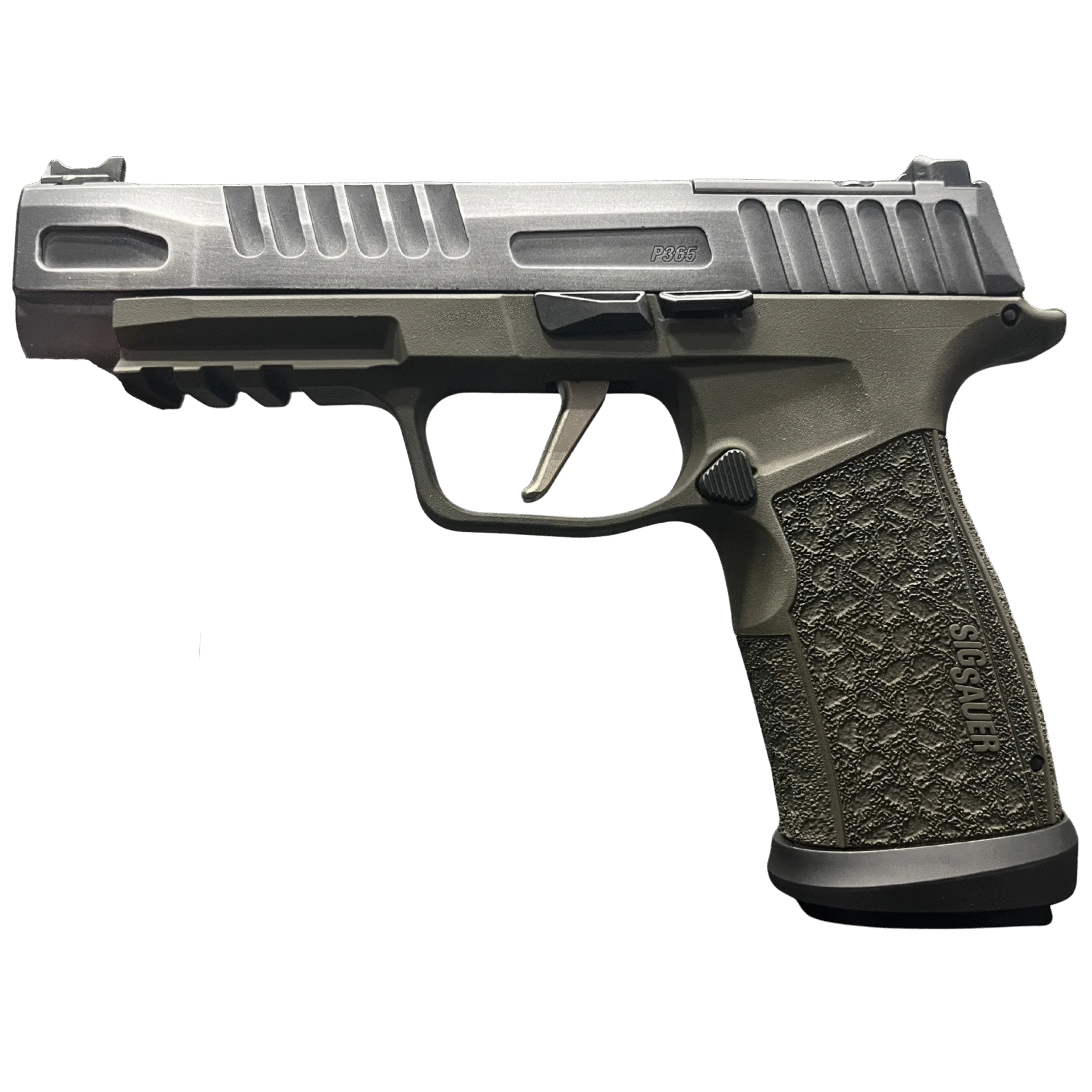 SIG SAUER P365 FUSE 9MM 4.3" CRUSHED SILVER BATTLEWORN O.R. 1-17RD, 2-21RD