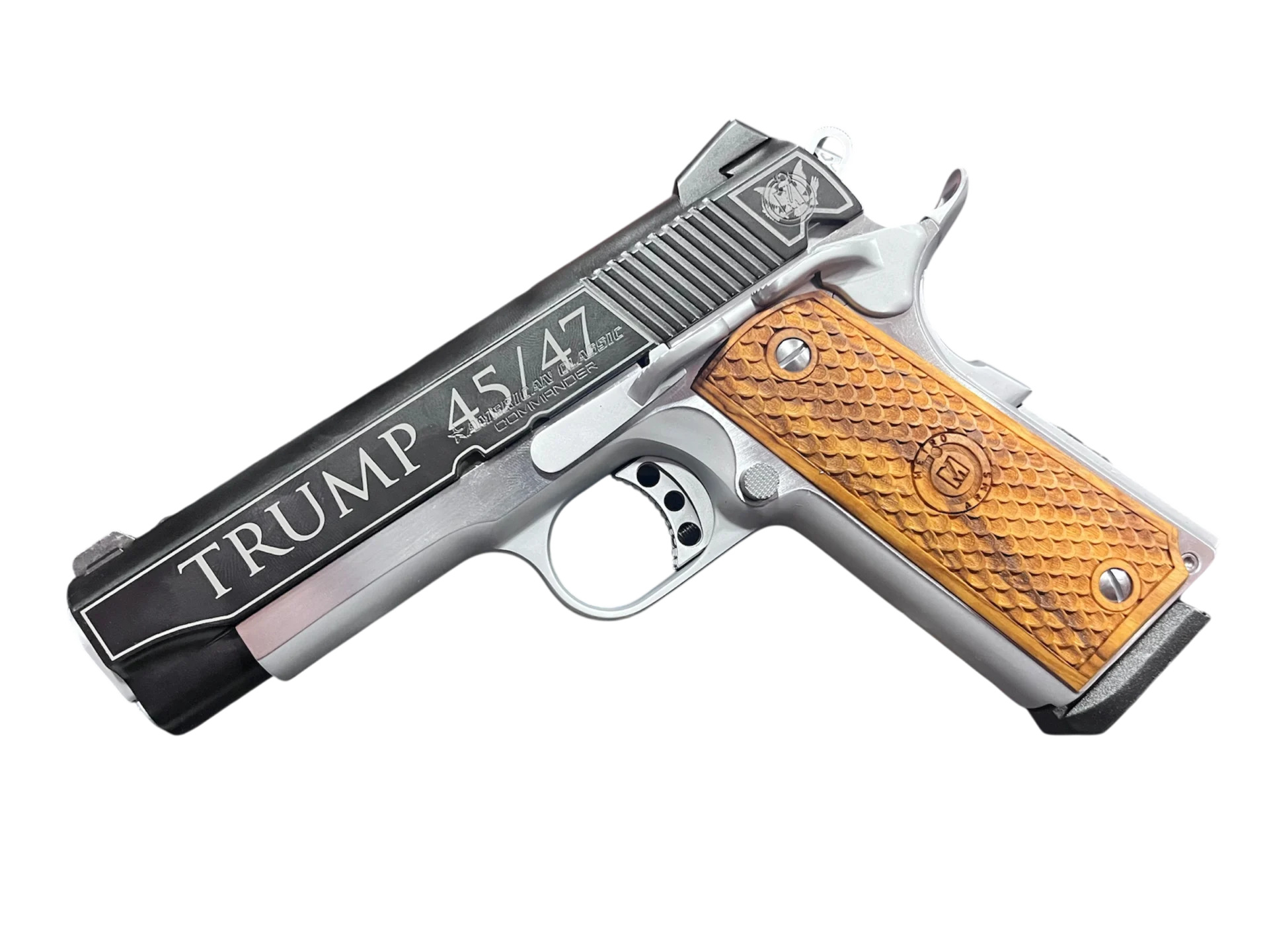 AMERICAN CLASSIC COMMANDER 1911 9MM 4.25" TRUMP 45/47 CHROM/BLACK 9RD - TriStar Arms