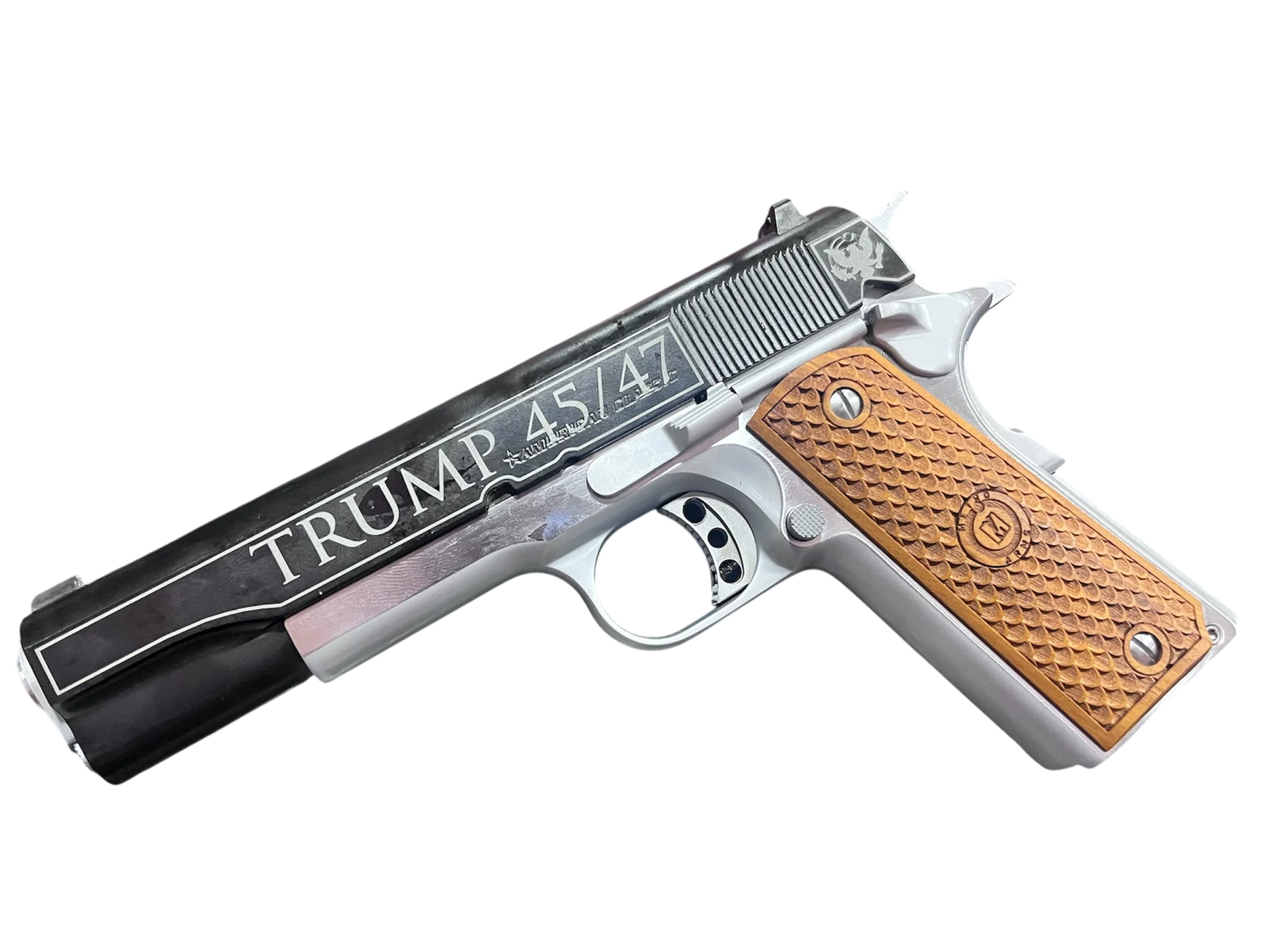 AMERICAN CLASSIC TROPHY 1911 45ACP 5" TRUMP GOLDEN ERA BLACK/SILVER 8RD - TriStar Arms